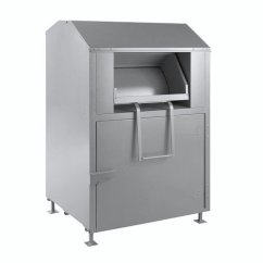 Kontajner na textil, elektroodpad, kov - 1,5 m3 - šedá