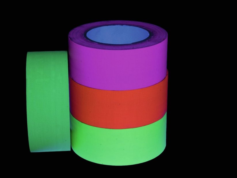 Gaffa páska 50mm x 25m neonově zelená, UV aktivní