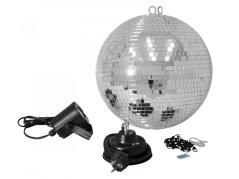 Set LED zrkadlová guľa 30 cm, 6000K