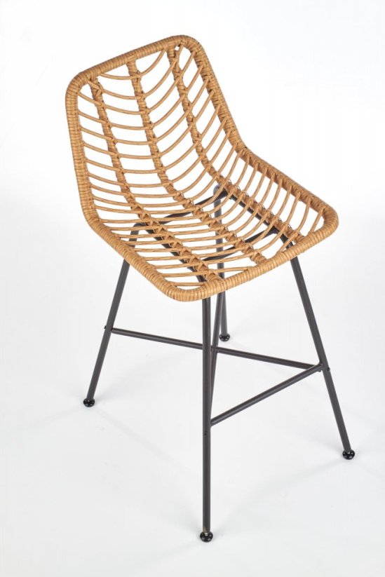 Barová židle- Černá/ Přírodní