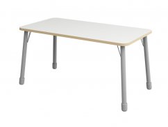 Výškovo nastaviteľný stôl obdĺžnik - Biela