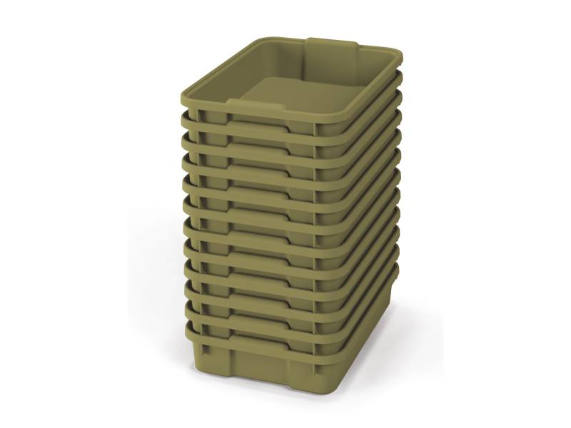 Malé plastové boxy- OPTIMA- Světle zelené (12 ks.)
