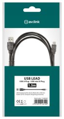 AV:link kábel USB 2.0, 1x typ A samec - 1x mini 5-pin typ B samec, 1.5m