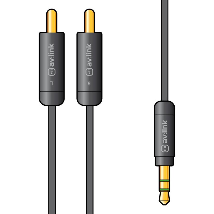 AV:link Precision kabel Jack 3.5mm stereo samec 2x RCA samec, 1.5m