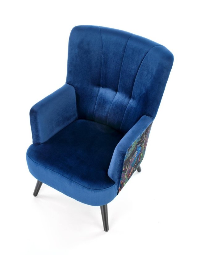 Armchair PAGONI (Dark blue / Black)