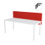 Paraván na stůl červený OFYS (160x65 cm) - Uchycení paravánu: Pevné přišroubování - šedá barva