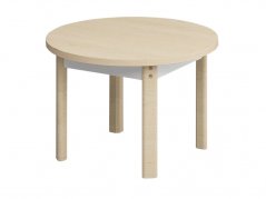 Okrúhly konferenčný stolík, breza/biela (EXCLUSIVE)