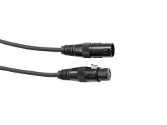 Eurolite DMX kábel XLR 5pin, 3m dĺžka, čierny