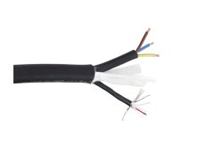 Helukábel DMX + Power kábel, 1x2x0,25 mm + 3x1,5 mm, čierny, 100 m rolka