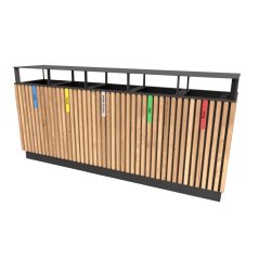 Kôš na triedený odpad MELA so strieškou (5 druhov odpadu)