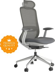 Ergonomická kancelářská židle BESSEL šedý plast, světle šedá