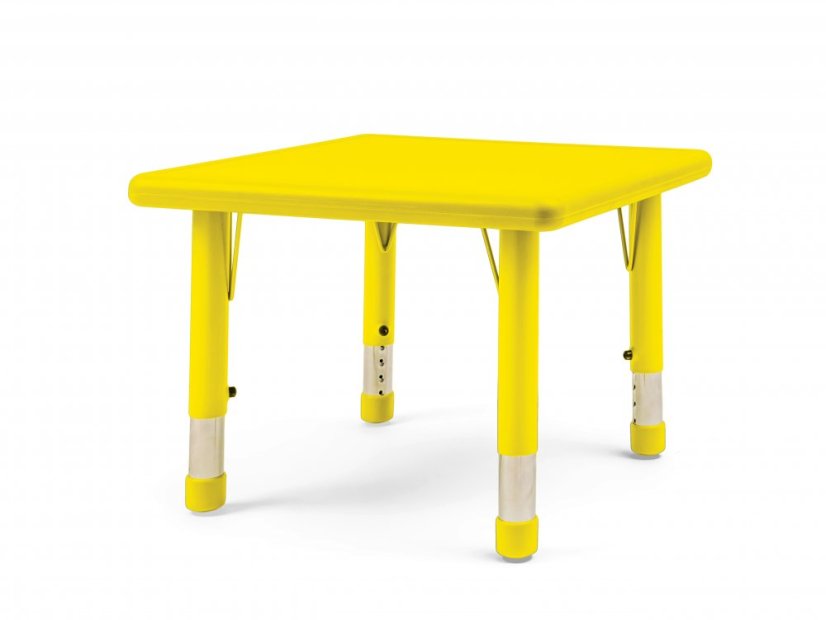 Dětský výškově nastavitelný stůl ČTVEREC - Barva: Žlutá
