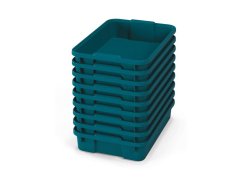 Malé plastové boxy - OPTIMA - Modrozelené (9 ks.)