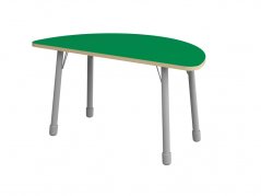 Výškově stavitelný stůl půlkruh - Zelená