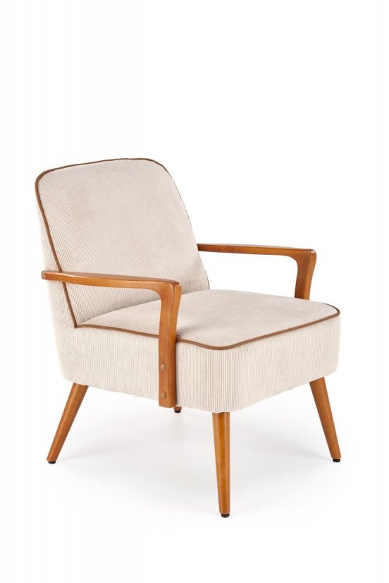 Armchair PASTORE (Beige / Light walnut)