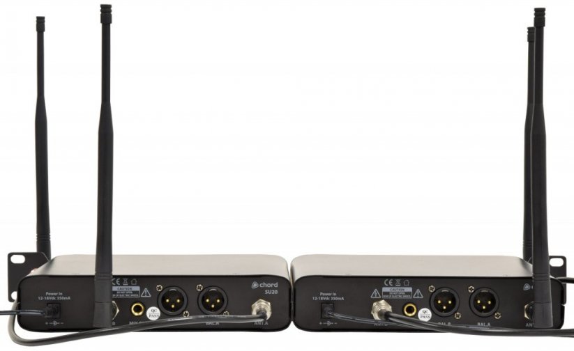 Chord NU2-H duální UHF ruční bezdrátový mikrofonní systém, 863.42+864.3