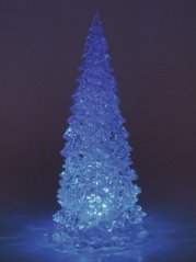 LED umělý vánoční stromek velký, 28 cm