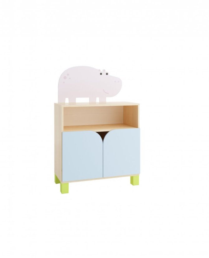 Shelving cabinet (hippo, SAFARI), on legs