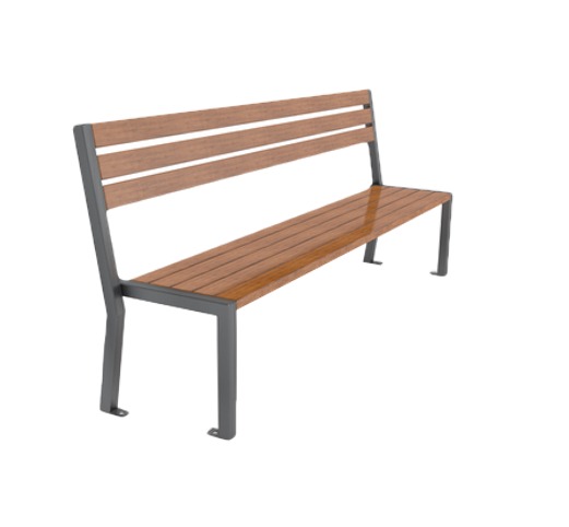 Kovová lavička LINDA - Prevedenie: Voľne stojace, Rozmer: 150 cm