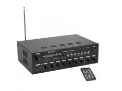 Omnitronic CPZ-60P PA, 100V 4-zónový mixážny zosilňovač, 60W, BT/MP3/FM