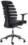 kancelářská židle FISH BONES černý plast, 26-60 černá, 3D područky