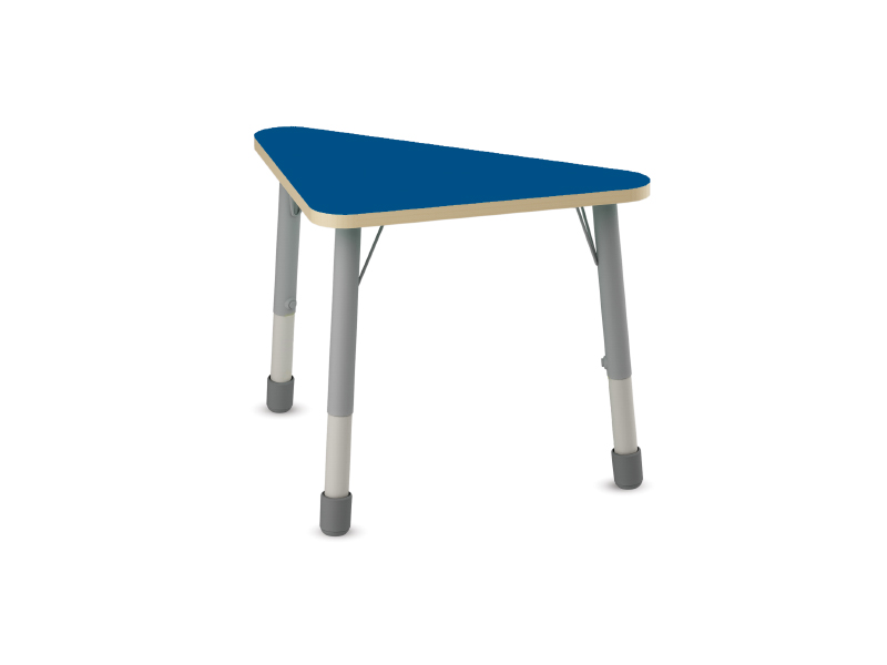 Height-adjustable triangle table - Blue - Height adjustable: 1-3