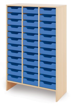 Skriňa XL + malé kartónové kontajnery - CLASSICAL - Farba: Modrá
