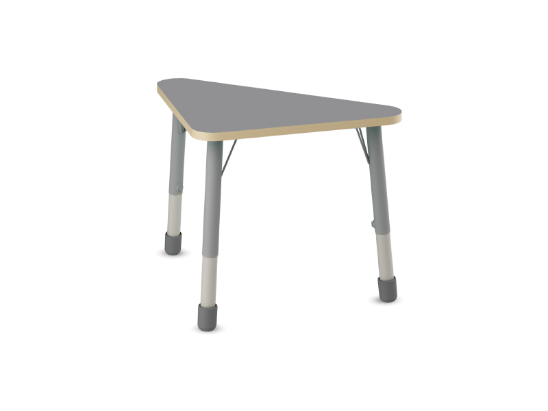 Height-adjustable triangle table - Gray - Height adjustable: 1-3