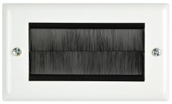 AV:link nástenná priechodka pre káble, kovová, biela, 2G