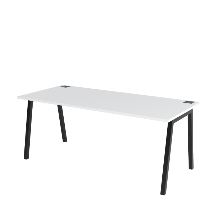 Office table with white top OFYS A (dimensions 70 x 120 cm) - Frame color: Black