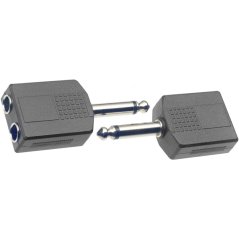 Stagg AC-PM2PFH, adaptér 2x samica jack 1/4" - samec jack 1/4", 2 ks