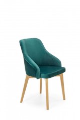 Židle- TOLEDO- Medový dub/ Tmavě zelená