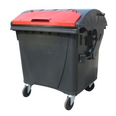 Plastový kontajner 1100 litrov čierno-červený V/V