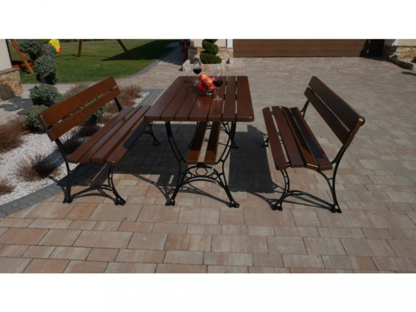 Garden set LARA 4 (alder) - Shade: Rosewood