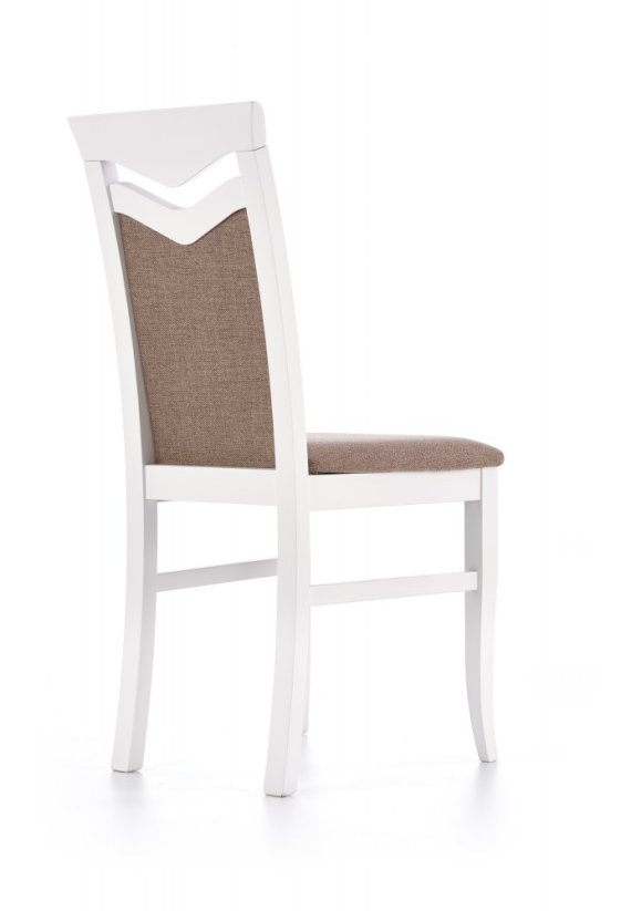 Židle- CITRONE- Bílá/ Světle hnědá