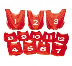 Detské športové vesty s číslami (12 ks)