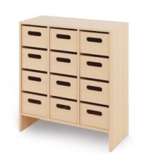 Cabinet L + large cardboard containers - CLASSICAL