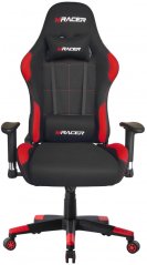 Herní židle MRacer látková, černo-červená