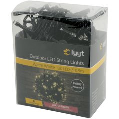 Lyyt BLS120WW světelný řetěz na baterie s časovačem, 120x LED teplá bílá
