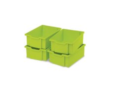 Plastove boxy veľké - limetka - 4 ks