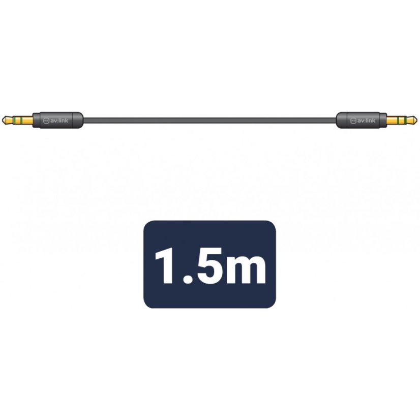 AV:link Precision kábel Jack 3.5mm stereo/Jack 3.5mm stereo, 1,5m