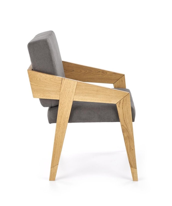 FREEDOM armchair (Oak / Dark grey)