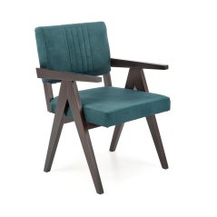 Židle MEMORY (Eben / Tmavě zelená)