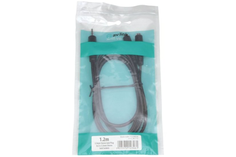 AV:link kábel 1x Jack 3.5mm stereo samec - 2x Jack 3.5mm stereo samica, 1.2m