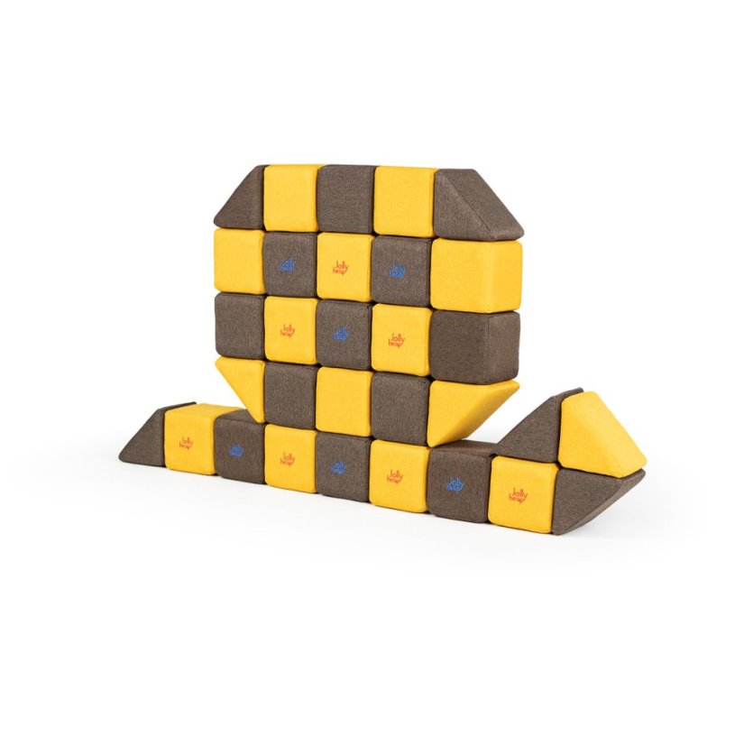 Magnetické pěnové bloky JollyHeap  (50 ks) - Kombinace barev: 1121