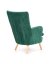 Armchair RAVEL (Dark green / natural)