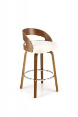Barová stolička- H110- Krémová/ Orech