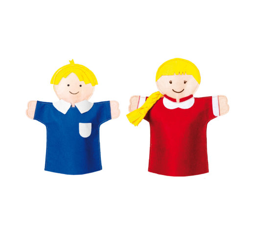 Set of hand puppets CHILDREN OF THE WORLD (14 pcs)