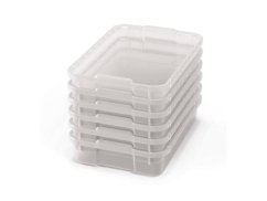 Malé plastové boxy - OPTIMA - Transparentní (6 ks.)