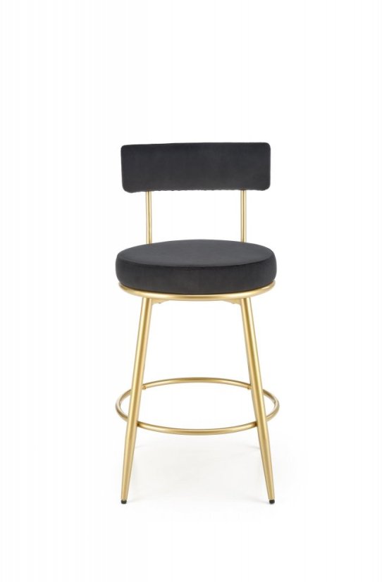 Barová stolička- H115- Čierna/ Zlatá
